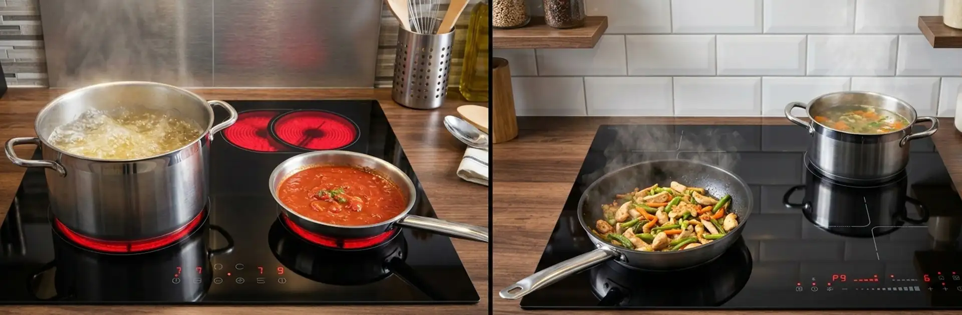 Kochfelder im Vergleich <br> Induktion oder Cerankochfeld header-kochfelder
