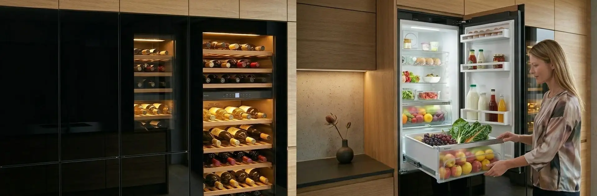 Moderne Kühl- und Weinklimaschränke <br> Frische auf neuem Niveau klima-header